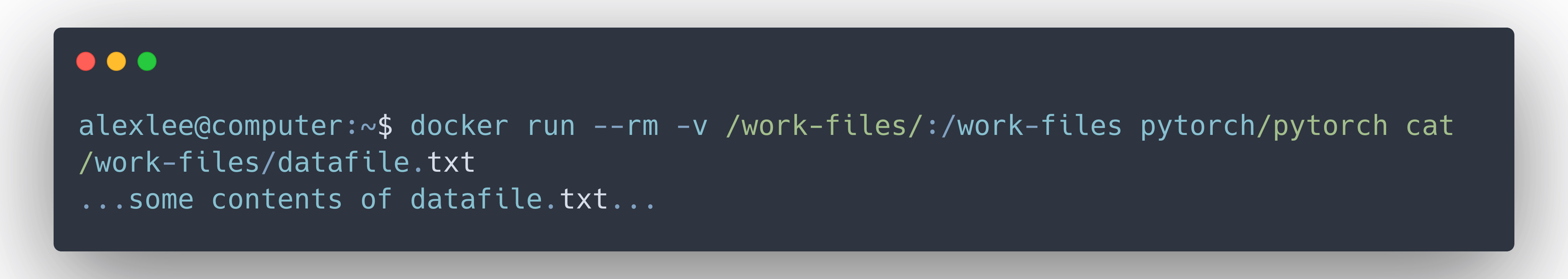 Output of `cat` after mounting volume